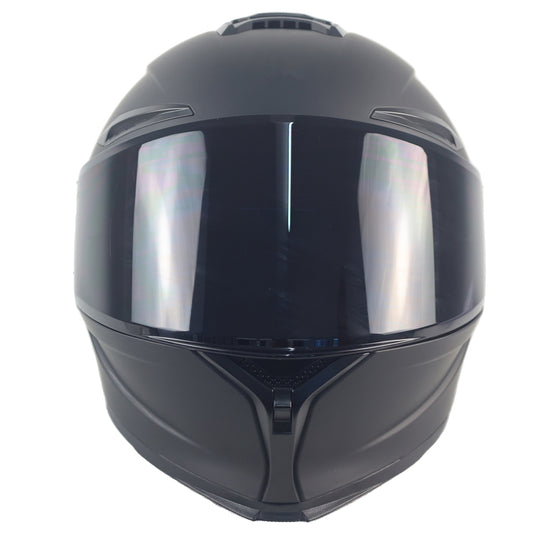 Black Full-Face Motorcycle Helmet, Street Bike Helmet with 2 Visors DOT