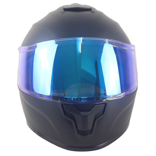 Aurora Blue & Matte Black Full-Face Motorcycle Helmet with Sleek Modern Design PC Shell Motorbike Helmet Manufacturing Purpose
