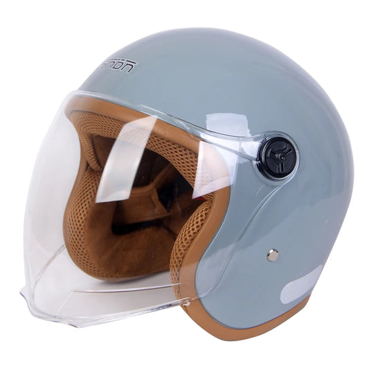 ABS Half Face Helmet Three-Quarter Safety Motorcycle Riding Helmet L Size New Condition