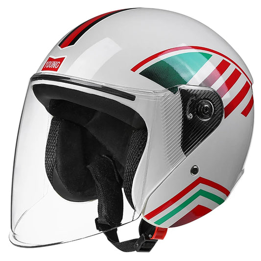 Dual Sport Open Face Motorcycle Helmet ABS Half Face Riding Helmet Safety Protection