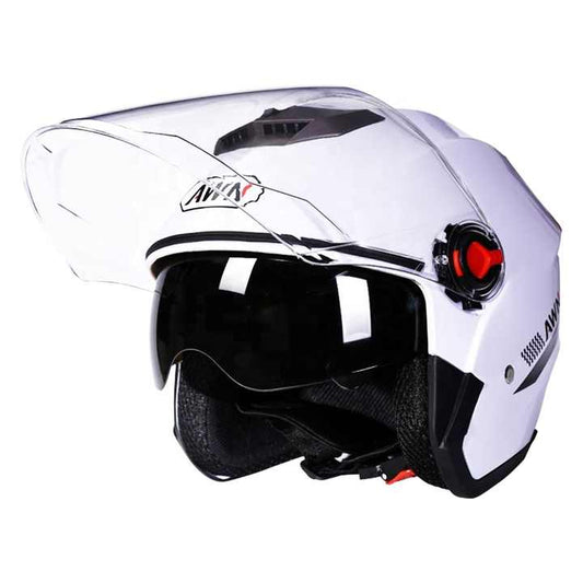 1/2 Effective ABS Good Quality Half Face Electronic Bike Armoured Double Lens Race Stickers Helmets Motorcycle for Adult