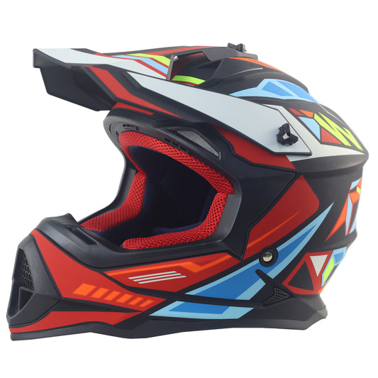 Full-Face Motorcycle Helmet, Bright and Cool Luminous Design for Off-Road Riders with Anti-Scratch Shield and UV Protection