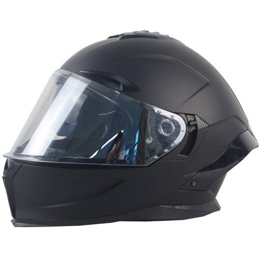 Modular Full Face Motorcycle Helmet Dual Visor ABS Material Free Size for Men and Women by Cross