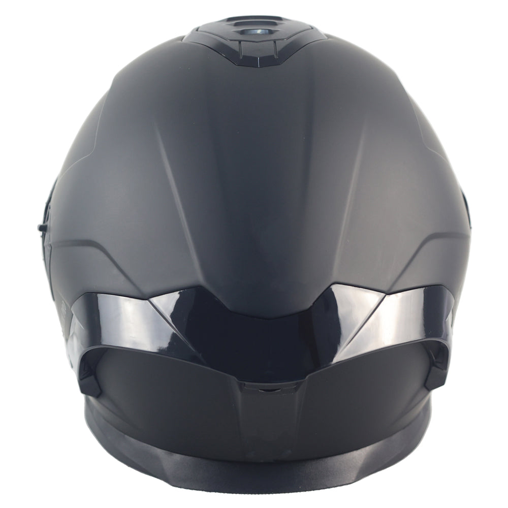 Black Full-Face Motorcycle Helmet, Street Bike Helmet with 2 Visors DOT