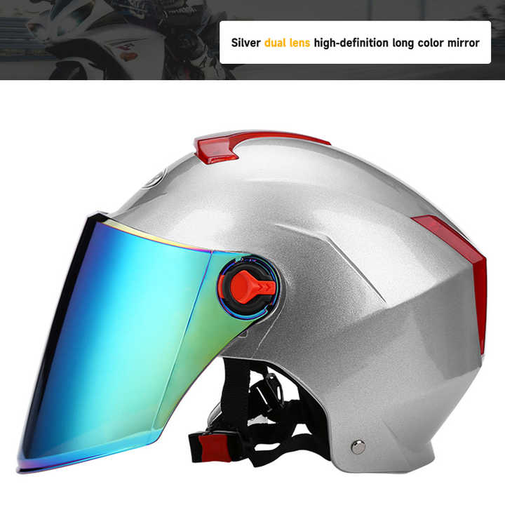 New ABS Safety Half Face Flip Helmet Motorcycle
