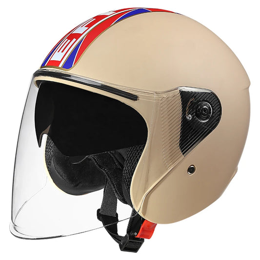 Dual PC Visor Motorcycle Helmet ABS Material Classic Style Fashionable Dual Sport Riding Helmet