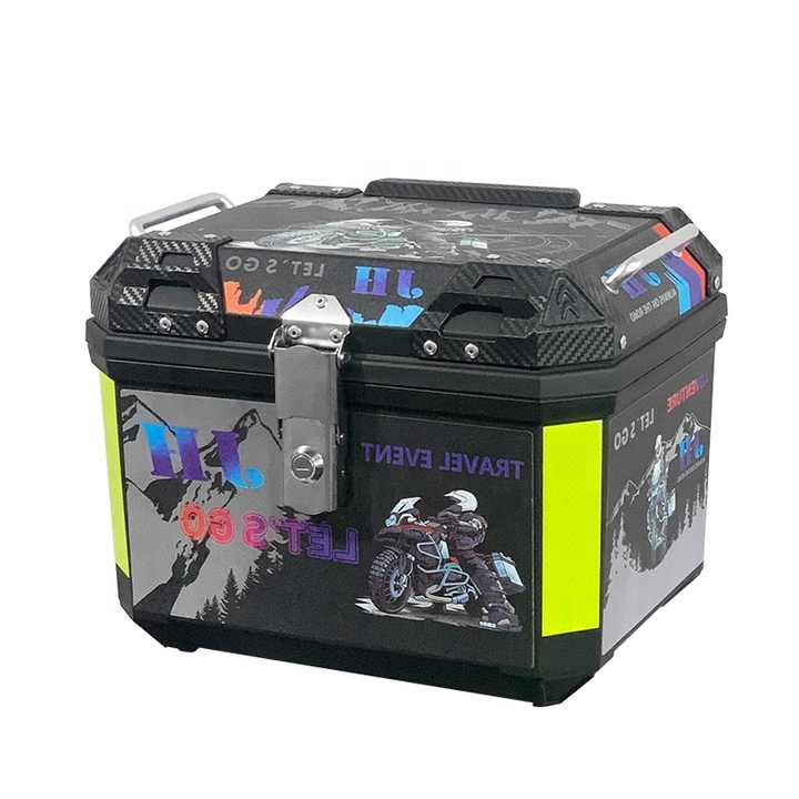 Motorcycle Accessories Good Quality Motorcycle Tail Box ABS Material Big Capacity 36L 45L 57L Motorcycle Luggage Trunk