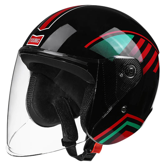 Dual Sport Open Face Motorcycle Helmet ABS Half Face Riding Helmet Safety Protection