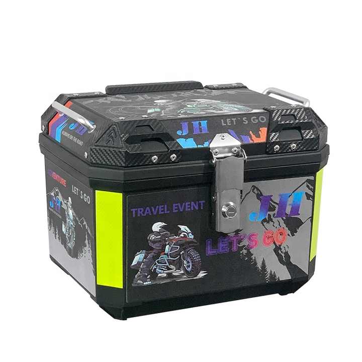 Motorcycle Accessories Good Quality Motorcycle Tail Box ABS Material Big Capacity 36L 45L 57L Motorcycle Luggage Trunk