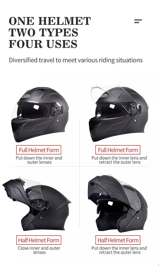 Kids Adults Motocross Helmets off Road Helm Atv Motor Cycle Cascos Full Face Flip up Bluetooth Motorcycle Helmets