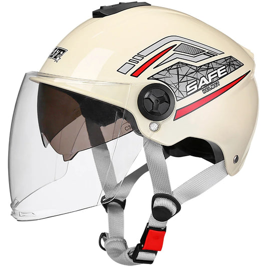 Motorcycle Helmet Summer and All Seasons Helmet Dual Visor Lens