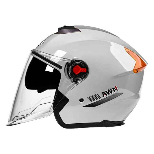 1/2 Effective ABS Good Quality Half Face Electronic Bike Armoured Double Lens Race Stickers Helmets Motorcycle for Adult